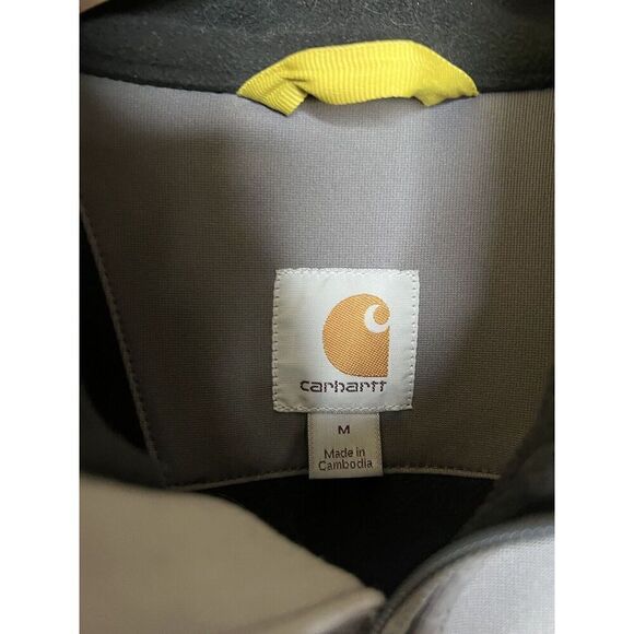 Carhartt Soft Shell Work Jacket Crowley 101199 022 Men's Small Full Zip Gray - Picture 3 of 3